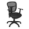 Harrison Swivel, Black Seat, Black Back, 23 W 21 L 35.5 H, Metal, Fabric Seat 5125BK - alternate 1